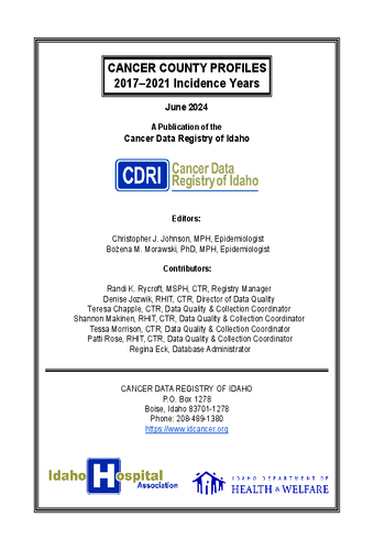 Cancer County Profiles: 2017–2021 Incidence Years